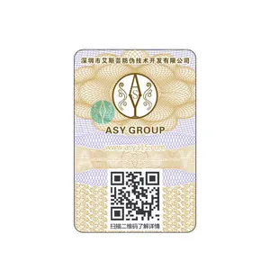 Factory qr code label paper adhesive sticker qr sticker and qr code printer with anti-counterfeiting sticker printing