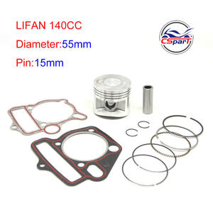 Kit d'anneaux de Piston pour motos, pièces de motocyclette, 55MM, 15MM, pour Lifan <span class=keywords><strong>140CC</strong></span>, LF140, kada, <span class=keywords><strong>Apollo</strong></span> <span class=keywords><strong>orion</strong></span>, Dirt bike - Product Image 2