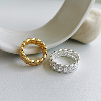 Lerca Best Selling 925 Sterling Silver Cuba Broadsheet Hip-hop Gold Plated Trendy Wedding Party Rings for Women/Men Cushion Cut