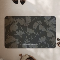 Tapis de sol moderne en silicone à motif abstrait, absorbant, à séchage rapide, antidérapant, fin, tailles personnalisées, pour salle de bain, entrée, douche