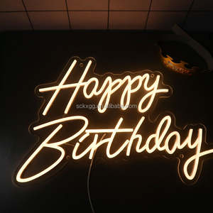 USB Powered <b>LED</b> <b>Neon</b> Light 'Happy Birthday' <b>Sign</b> Quick Delivery Home Party Decoration Set US Stock - Product Image 1