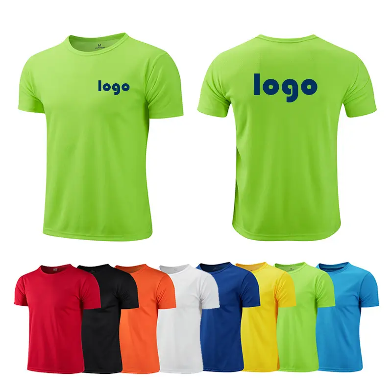 Wholesale 100% Polyester Quick-drying Mesh Plain T Shirt With Custom Logo For Sports