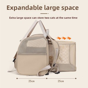 Borsa Trasportino per Gatti Oxford Personalizzata, Zaino Espandibile Portatile per Gite e Viaggi in Auto, per Cani e Gatti di Piccola Taglia con Capacità Superiore a 7kg - Product Image 2