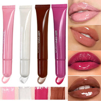 Gloss à lèvres hydratant en gros, fabricant de tubes de gloss à lèvres à bas prix avec logo personnalisé, gloss repulpant à presser