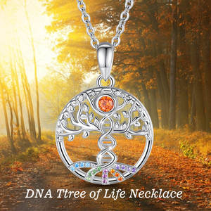 925 argent Sterling zircon cubique ADN <span class=keywords><strong>arbre</strong></span> <span class=keywords><strong>généalogique</strong></span> de vie bijoux de Yoga en argent Sterling pour les femmes - Product Image 3