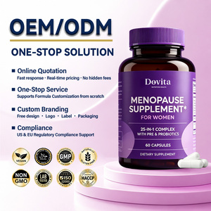 Bulk Supply OEM <b>Menopause</b> Relief Capsules For Women Improve Immunity Natural Herbal Extract Mood Swing Support Sleep Calm 60 Cap - Product Image 2