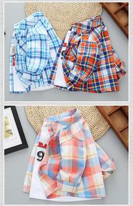 Nouvelle collection 2019 : Manteau à manches longues en coton rayé pour bébés garçons et filles, chemise à carreaux pour enfants de 1 à 7 ans - Product Image 6