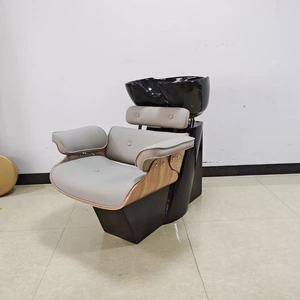 Vente directe d'usine : Ensemble complet pour salon de coiffure, fauteuil de barbier moderne et bac à shampoing avec revêtement en cuir PU - Product Image 6