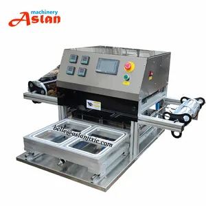 Tabletop Plastic PP Trays Sealing Machine Food Aluminum Foil Trays Packing Machine Ready Food Bowl Packaging Machine