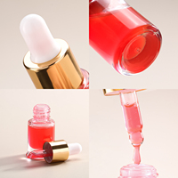 Huile à lèvres P250 Marque Privée Lissante Hydratante 4 Saveurs Fruitées Fini Non Collant Vitamine E Flacon Compte-gouttes Logo Personnalisé Maquillage