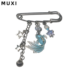Dễ thương và ngọt ngào Ins gió rõ ràng mới Nhật Bản 3D cá vàng sao Trâm - Product Image 2