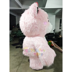Di alta qualità CE peluche gonfiabile carino rosa <span class=keywords><strong>orso</strong></span> mascotte Costume di San Valentino in maschera per la festa - Product Image 5