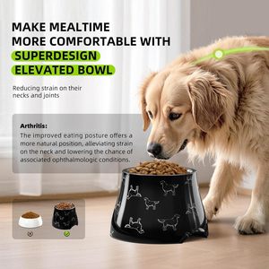 Gamelle surélevée pour chien en acier inoxydable M2, antidérapante, grande capacité, pour usage intérieur - Product Image 3