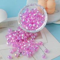 Accessoires de bijoux à bricoler soi-même en acrylique à facettes couleur ab perles octogonales perforées en stock pour vêtements