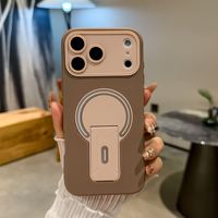 Accessoires mobiles : Étui de téléphone pliable avec support magnétique invisible pour iPhone 14 15 16 17 Pro, grande fenêtre de visualisation, coque antichoc