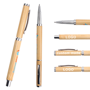 Environmentally Bamboo Customized LOGO Engraved Laser Manufactures Printed Gel <b>Pens</b> With 1.00 MM Stylo - Product Image 1