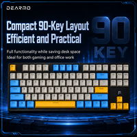 Clavier mécanique à commutateur optique F90, 90 touches, compact, rétroéclairage RGB, clavier de jeu filaire USB, réponse rapide pour joueur sur ordinateur de bureau