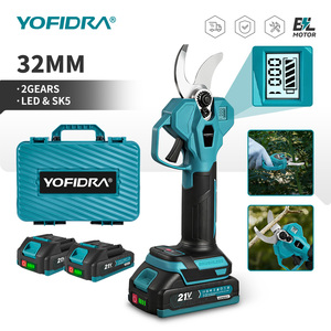 YOFIDRA Cisailles électriques sans fil 32 mm à moteur brushless, 2 vitesses, pour l'élagage d'arbres et de bonsaïs, compatible avec <span class=keywords><strong>batterie</strong></span> <span class=keywords><strong>Makita</strong></span> 18V - Product Image 1
