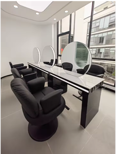 Salon Furniture Station Barber Spa Hairdressing <b>LED</b> <b>Mirror</b> Double Sided Beauty Workstation Hairdresser Styling Equipment - Product Image 5