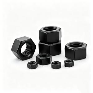 Tuercas hexagonales de óxido negro a granel, producidas completamente a máquina, sujetadores de alta resistencia para muebles - Product Image 1