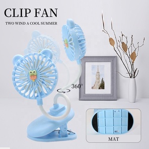 Ventilateur portable miniature mignon de dessin animé, ventilateur flexible et frais, petit ventilateur de bureau à clip, ventilateur rechargeable par USB - Product Image 3