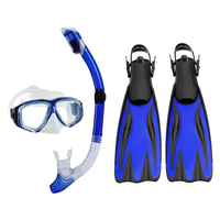 Masque de plongée étanche et ensemble de palmes de plongée, palmes de natation et de plongée sous-marine avec sangle réglable