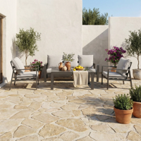 Canapé en aluminium pour salon de jardin, mobilier moderne avec coussins imperméables, ensemble de canapés pour intérieur/extérieur, cour, salon, chambre, hôtel
