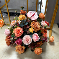 Boule de fleurs d'hortensia en soie personnalisée en usine, toucher réel, rose pâle et blanc, 60 cm, grande boule de fleurs artificielle