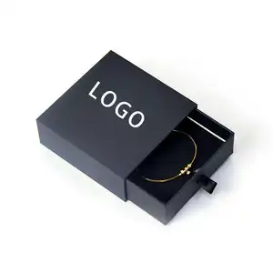 Barato de lujo simple negro blanco personalizar cajón estilo joyería caja de seguridad