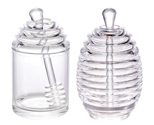 Tarro de <span class=keywords><strong>miel</strong></span> transparente con cucharón y tapa Botellas de <span class=keywords><strong>miel</strong></span> de plástico - Product Image 5