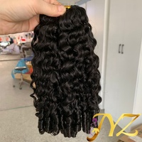 Cheveux indiens bouclés vierges pré-bouclés pour tresses au crochet