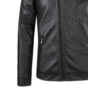 Chaqueta de cuero para hombre de buena calidad OEM, tamaño personalizado, último diseño, ropa casual de invierno, chaquetas de cuero con logotipo personalizado para hombre - Product Image 6