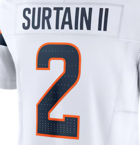 2025蹒跚缝制美式足球球衣丹佛野马队 #27多宾斯 #2 Surtaun #7 Elway - Product Image 3