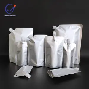 50ml Leakproof Skincare Hair Mask Shampoo Samples Pure Aluminum Foil Doypack Spout Pouch In stock