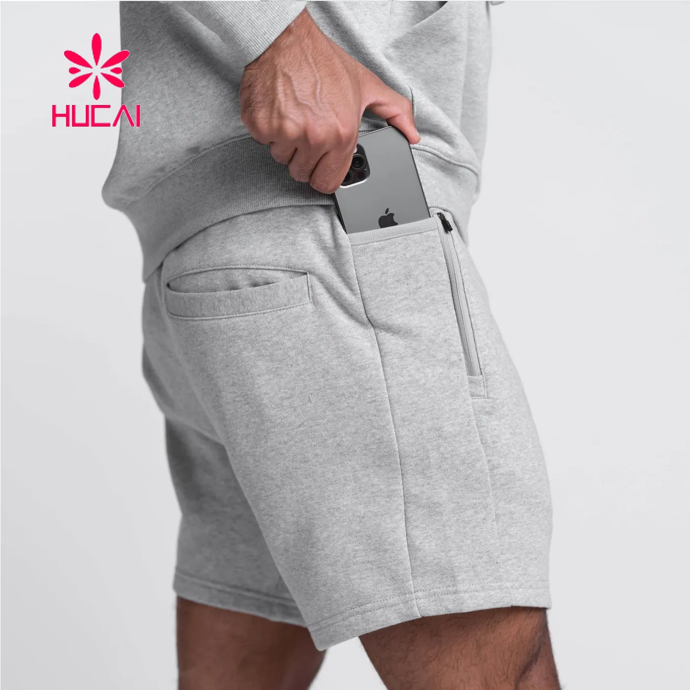OEM Logo New Mens fleece cotton brand Sports running athletic custom sweat jogger shorts for men
