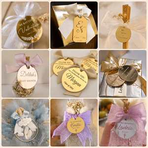Etiquetas de Acrílico con Espejo, Etiquetas Personalizadas con Grabado de Nombres para Recuerdos de Boda, Propuesta de Dama de Honor, Envoltura de Regalos - Product Image 5