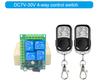Module de relais RF 4 canaux 433 MHz AC85-265V, interrupteur de télécommande sans fil 4 voies pour hayon de voiture ou ouvre-porte et interrupteur d'éclairage LED