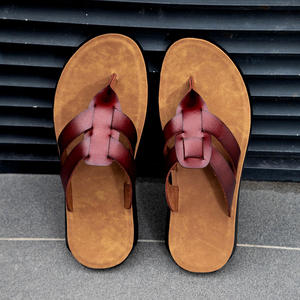 The latest fashion casual Italian hand-made slippers, indoor and outdoor double-purpose flip flops - Product Image 6