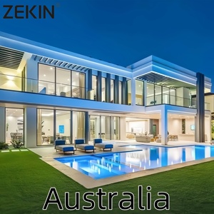 Fenêtre panoramique en aluminium certifiée AS2047 Zekin Australia Project avec verre trempé insonorisé - Product Image 1