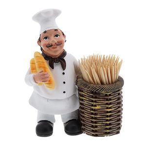 Resina Chef estatuilla palillo titular <span class=keywords><strong>de</strong></span> cena <span class=keywords><strong>de</strong></span> cocina decoración <span class=keywords><strong>de</strong></span> la Mesa - Product Image 1