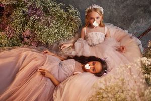 Lunghezza del pavimento di vendita calda il vestito dal Tutu di Tulle del partito della principessa delle neonate dei vestiti della ragazza di fiore di nozze più belli - Product Image 2