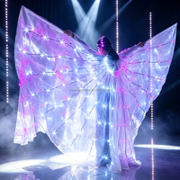 Ailes d'ange LED lumineuses, accessoire de costume, accessoire de performance fantastique pour spectacle sur scène, festival, fête, mariage, événement, concert, défilé