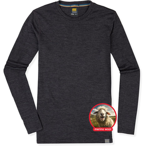 CELINNE Midweight Long Sleeve Thermal Shirt <b>Men</b> <b>Base</b> <b>Layer</b> High Quality Autumn Winter <b>Merino</b> <b>Wool</b> <b>Mens</b> T-Shirts - Product Image 2