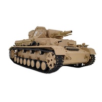 HengLong 3858 1/16 PanzerKampfwagen IV F1 Battle 2.4G Char d'assaut militaire télécommandé avec fumée, son et radiocommande, en métal, batterie incluse