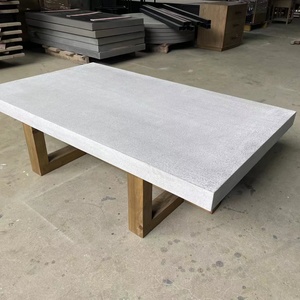 Mesa de Centro de Alta Calidad para Sala de Estar, Estilo Antiguo, Cuadrada, de Concreto y Madera en Capas, Rústica, OEM ODM, Redonda - Product Image 6