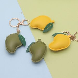 HOT Cute Leather <b>Car</b> Food Toy Doll Keychain Fruit Jewelry Making Charm Pendant Sublimation Leather mango <b>Key</b> Chains Gift Womens - Product Image 2
