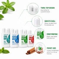 Inhalador Nasal de Menta Natural para Energía y Aromaterapia, Kit Refrescante para Aumentar la Energía y la Concentración
