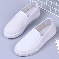Chaussures en toile, baskets à semelles souples, chaussures de gymnastique, chaussures pour exercices matinaux, chaussures blanches pures, pantoufles pour femmes et hommes