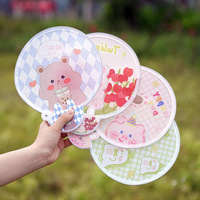 Opvouwbare plastic dierenfiguur fruitpatroon milieuvriendelijke ventilatoren zomerfeestje cadeau aanpasbaar K-Bias picket sign ventilator hoesje