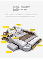 Audio-Massage Doppelbett 1 M 8 Soft Master Schlafzimmer Funktionales Tatami-Bett Multifunktionales Lederbett
